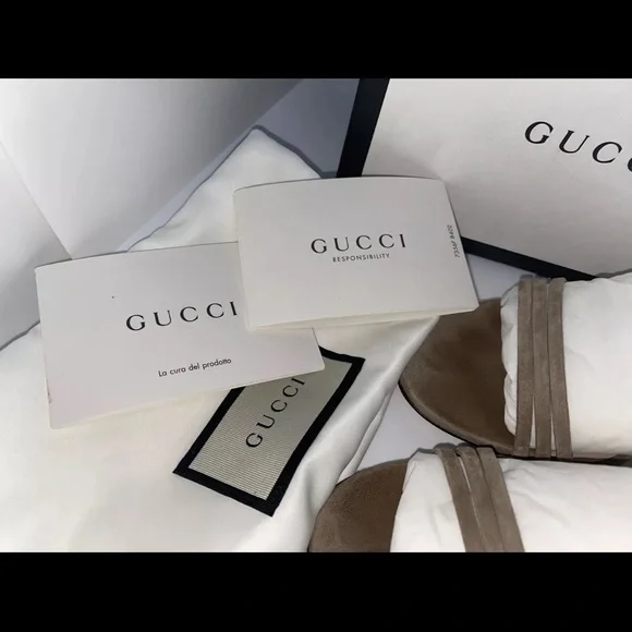 Gucci Authentic Women’s Sandal Suede, Size-US9 - Picture 9 of 15